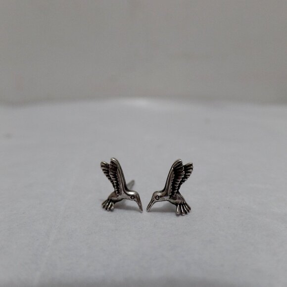 Share Hummingbird Earrings Sterling Silver - Picture 3 of 5